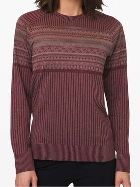 Lululemon Rest Less Pullover *Relaxed
Garnet/White/Antique Bark/Frosted Mulberry